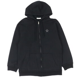 【ドンドン見直し】美品△VALENTINO ヴァレンティノ TV3MF10W63B コットン VLTNロゴ ジップアップ パーカー ブラック ホワイト S イタリア製 正規品 メンズ【中古】