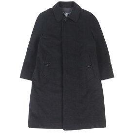 美品△Burberrys バーバリー ヴィンテージ カシミヤ ウール ロング ステンカラーコート チャコールグレー 90 165 メンズ シンプルデザイン オススメ◎【中古】
