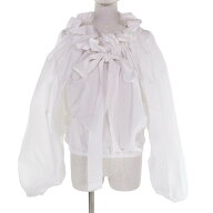 未使用品★PATOU パトゥ 24S-TO0017-0011 オーガニックコットン ポプリン パフスリーブトップ トップス …