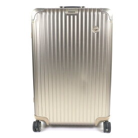 美品▼RIMOWA リモワ 1749492 ルフトハンザ プライベートジェットコレクション XL+ Eタグ キャリーケース アルミニウム チタニウムカラー TSAロック搭載 4輪 スーツケース 84.5L ドイツ製 メンズ【中古】