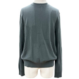 未使用品▼HERMES エルメス カシミヤ100% クルーネック プルオーバー ニットセーター カーキ S イタリア製 メンズ 【中古】
