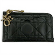 良品☆Christian Dior クリスチャンディオール S0965ONMJ Lady Dior Cosmos ジップ カードホルダー ラム…