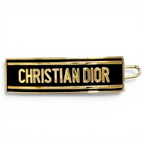 楽天市場】dior（ヘアアクセサリー｜レディースジュエリー 【箱/保存袋付き】Dior ヘアクリップ ブラック レザー ロゴ
