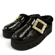 未使用品☆ROGER VIVIER ロジェヴィヴィエ VIV WINTER STRASS B FUR SLIPPERS ヴィヴ ウインター プラッ…