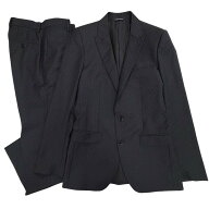 極美品▼DOLCE&GABBANA ドルチェ＆ガッバーナ MARTINI ウール100% ドット柄 シングルスーツ セットアップ…