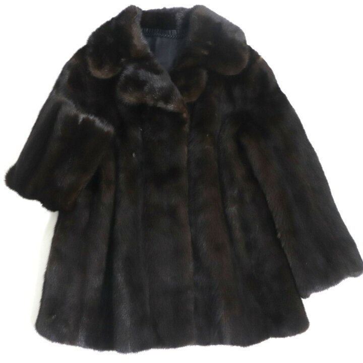楽天市場】美品▽BLACKGLAMA ブラックグラマ MINK ミンク 本毛皮コート 