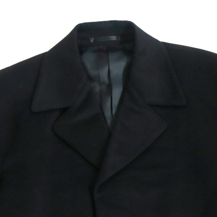 良品▽Christian Dior クリスチャンディオール 裏地ロゴ柄 カシミヤ100% 比翼仕立てコート ブラック M 正規品 メンズ シンプル◎【中古】 | 衣類&ブランドリサイクル GREEN