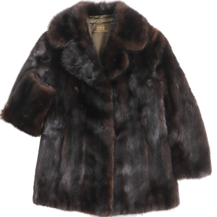 楽天市場】極美品☆SAGA MINK サガミンク 本毛皮コート ブラウン 毛質 