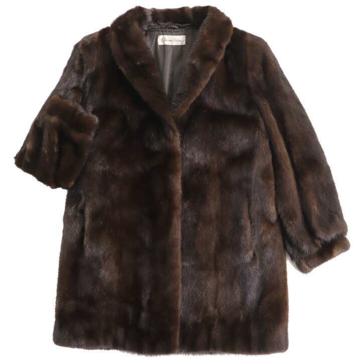 楽天市場】極美品☆SAGA MINK サガミンク 本毛皮コート ダークブラウン 