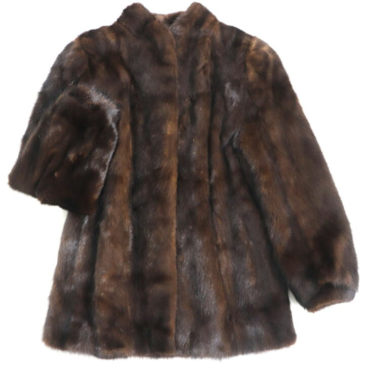 楽天市場】極美品▽MINK ミンク 本毛皮コート ダークブラウン 毛質艶や 