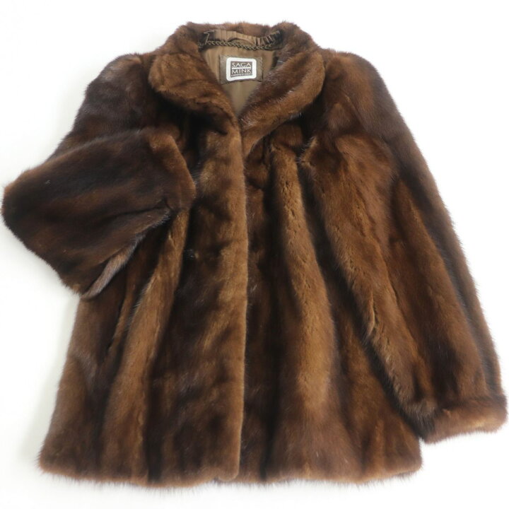 楽天市場】美品☆SAGA MINK サガミンク 本毛皮コート ブラウン 11号 毛 