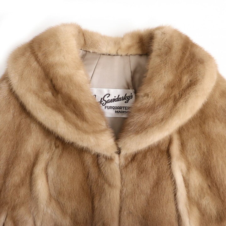 楽天市場】極美品☆EMBA MINK エンバ ミンク 本毛皮ポンチョ/ケープ  