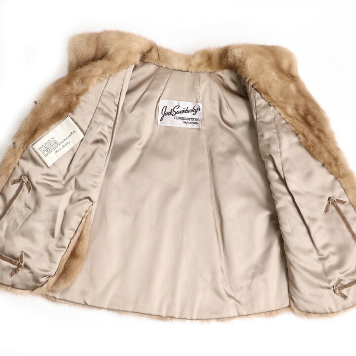 楽天市場】極美品☆EMBA MINK エンバ ミンク 本毛皮ポンチョ/ケープ  