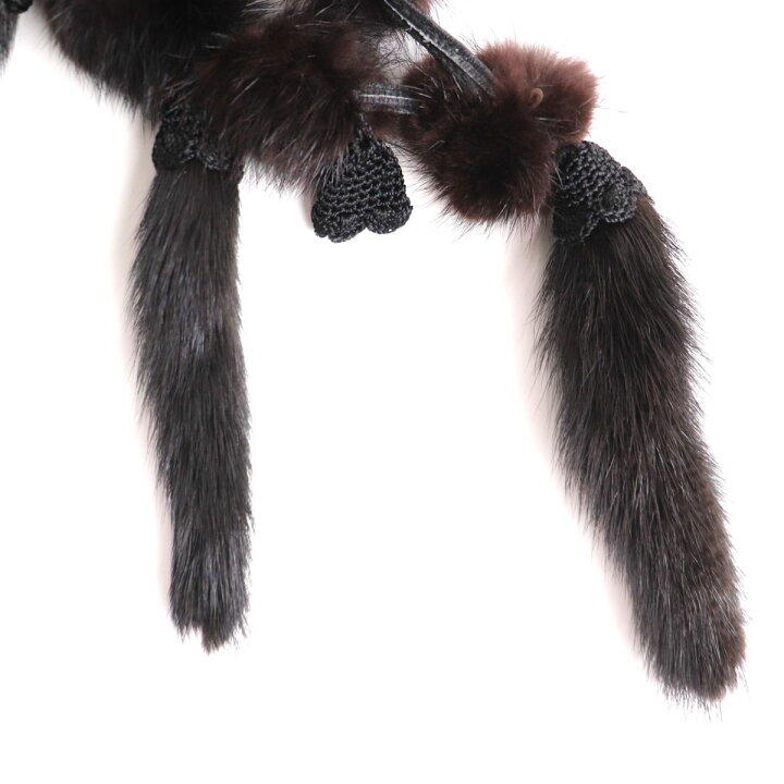 楽天市場】極美品◇MINK ミンク 軽量 本毛皮ショール ダークブラウン 