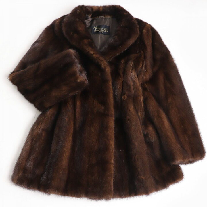 楽天市場】極美品☆MATSUZAKAYA FUR MINK ミンク 本毛皮コート 