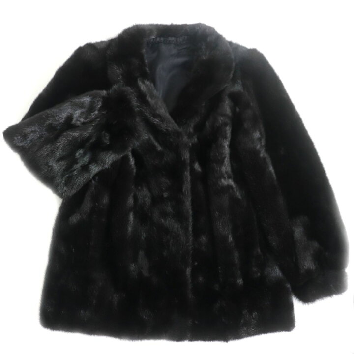 楽天市場】美品☆MINK ミンク 逆毛 本毛皮コート ダークブラウン 13 