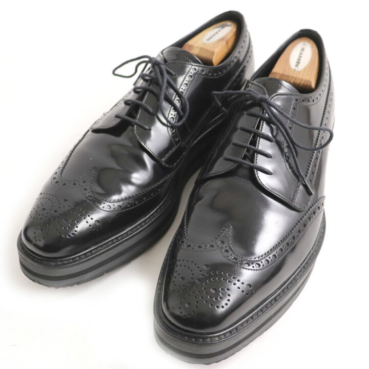 楽天市場】極美品◇PRADA プラダ 2EG015 メダリオン ウィングチップ 