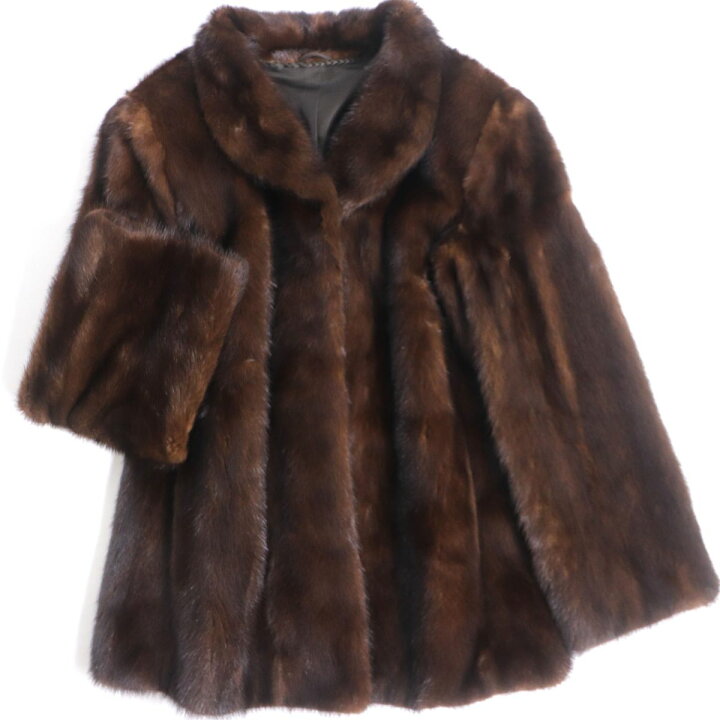 楽天市場】美品▽SAGA MINK サガミンク 本毛皮コート ダークブラウン 