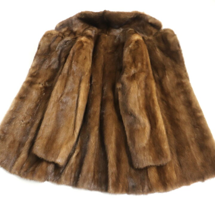 楽天市場】毛並み美品▽MINK ミンク 本毛皮コート ブラウン 毛質艶やか 