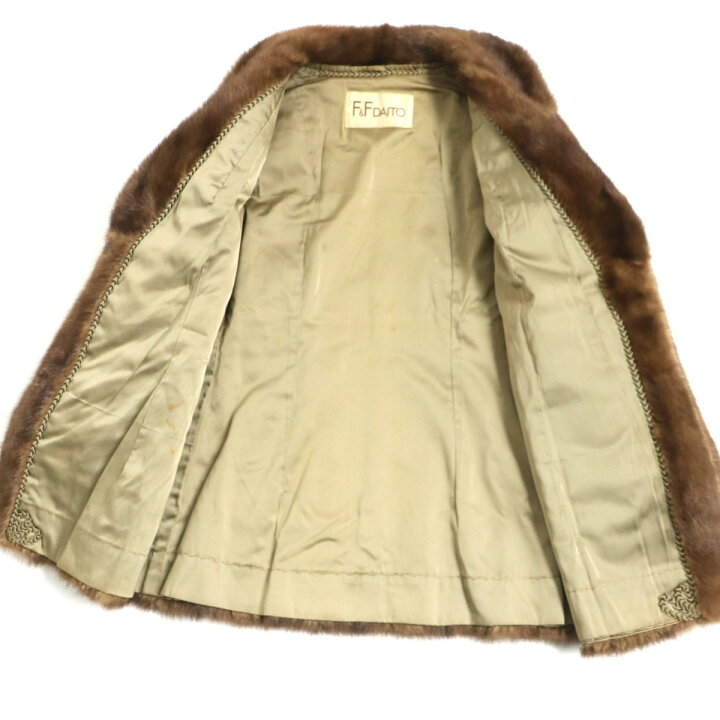 楽天市場】毛並み美品▽MINK ミンク 本毛皮コート ブラウン 毛質艶やか 