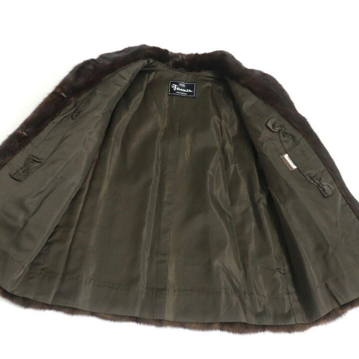 楽天市場】毛並み極美品☆SAGA MINK サガミンク 本毛皮コート ブラウン 