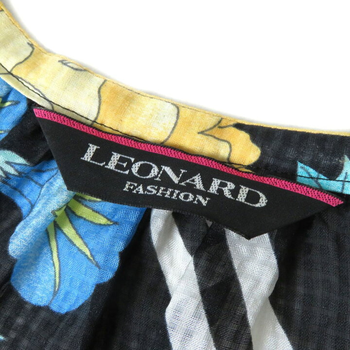 楽天市場】極美品☆正規品 LEONARD レオナール シルク100％ 花柄 