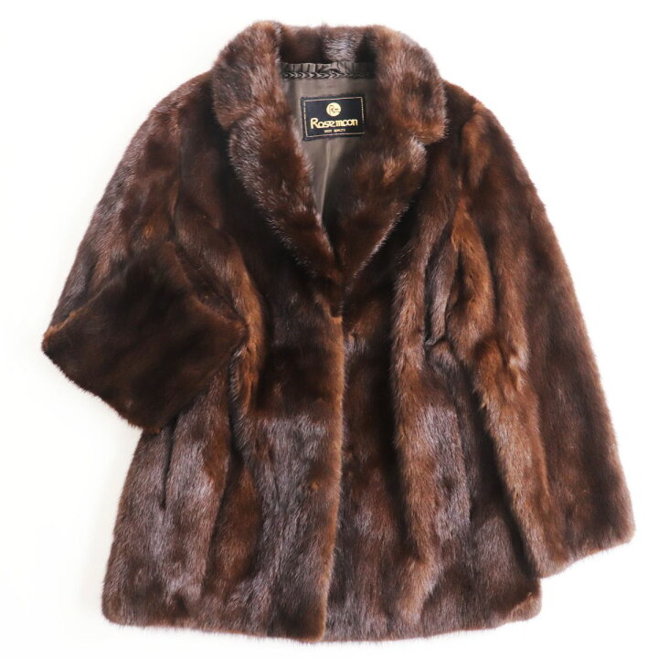 楽天市場】美品○MINK ミンク 本毛皮ショートコート ジャケット ダーク 