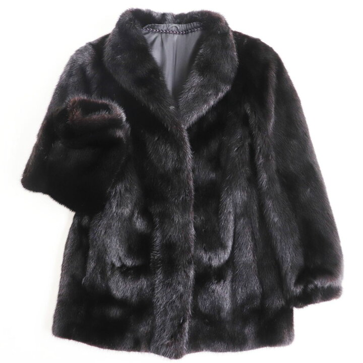 楽天市場】極美品○MINK ミンク 本毛皮ショートコート ジャケット 