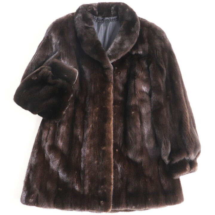 楽天市場】極美品○BLACKGLAMA ブラックグラマ MINK ミンク 本毛皮 