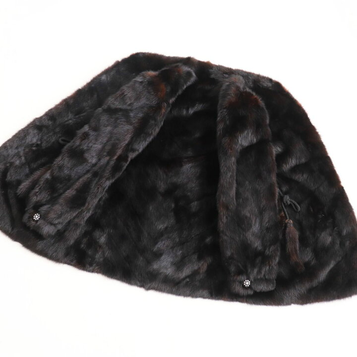 楽天市場】良品○MINK ミンク ドローコード ビジューボタン 裏地刺繍 