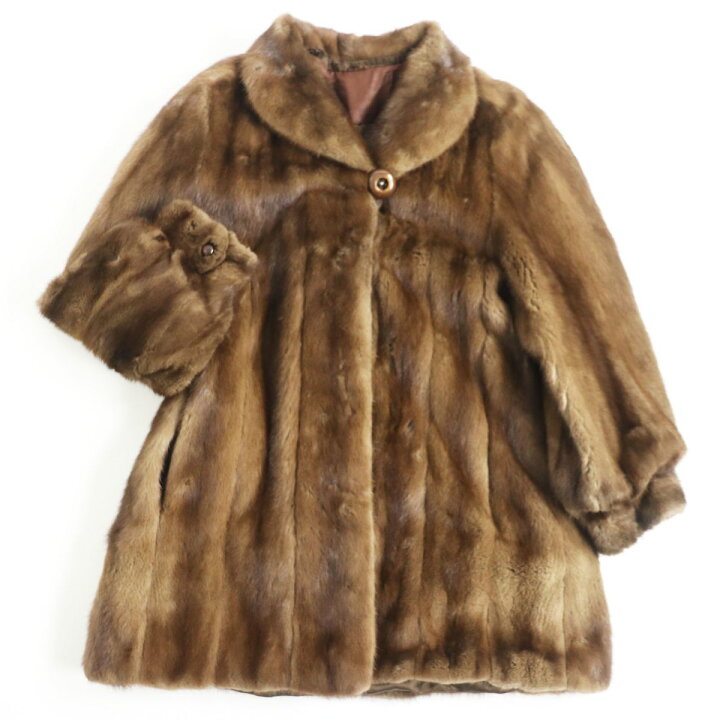 楽天市場】毛並み美品○MINK ミンク 本毛皮ショートコート ジャケット 
