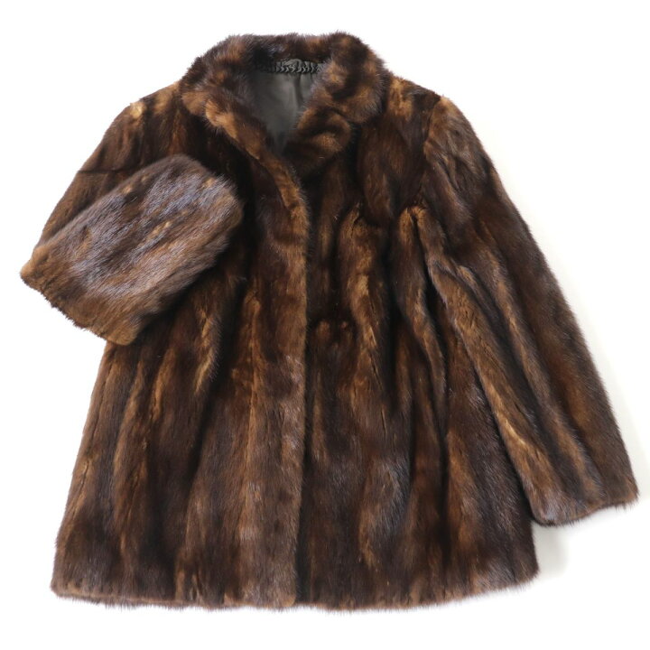 楽天市場】美品☆MINK ミンク 本毛皮コート 13号 毛質艶やか・柔らか 