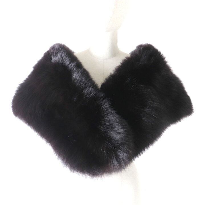 楽天市場】極美品☆FOX フォックス 本毛皮大判ショール/ストール/ティ 