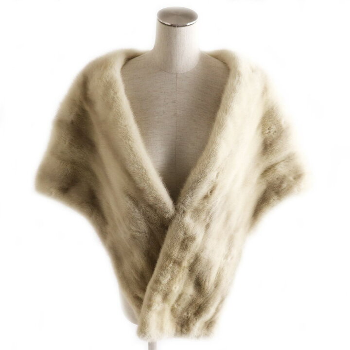 楽天市場】毛並み美品○MINK サファイアミンク 本毛皮大判ショール 