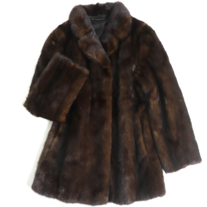 楽天市場】極美品▽SAGA MINK サガミンク 本毛皮コート ブラウン 毛質  