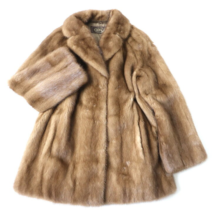 楽天市場】極美品☆MINK ミンク パステルミンク 本毛皮コート ライト 