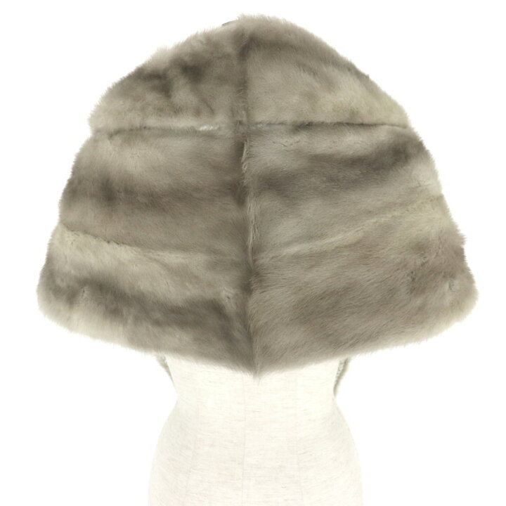 楽天市場】良品▽MINK サファイアミンク 房付き 本毛皮大判ショール 