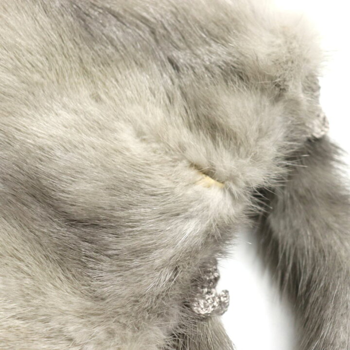 楽天市場】良品▽MINK サファイアミンク 房付き 本毛皮大判ショール 