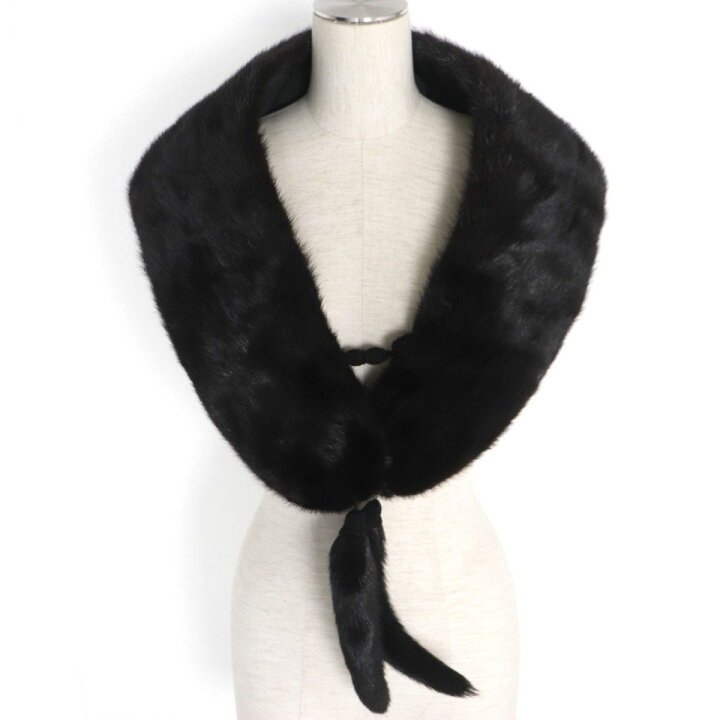 楽天市場】美品▽JINDO MINK ミンク 房付き 本毛皮ショール/ストール 