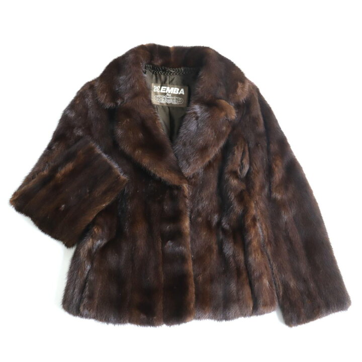 楽天市場】美品△EMBA エンバ MINK ミンク 本毛皮ショートコート 
