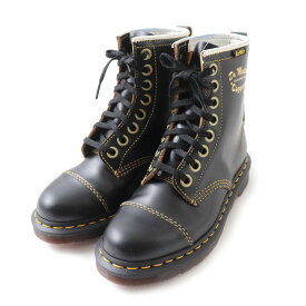 極美品★Dr.martens ドクターマーチン CAPPER キャッパー 8ホール レザー レースアップブーツ レディース ブラック 黒 UK4 シンプル◎【中古】