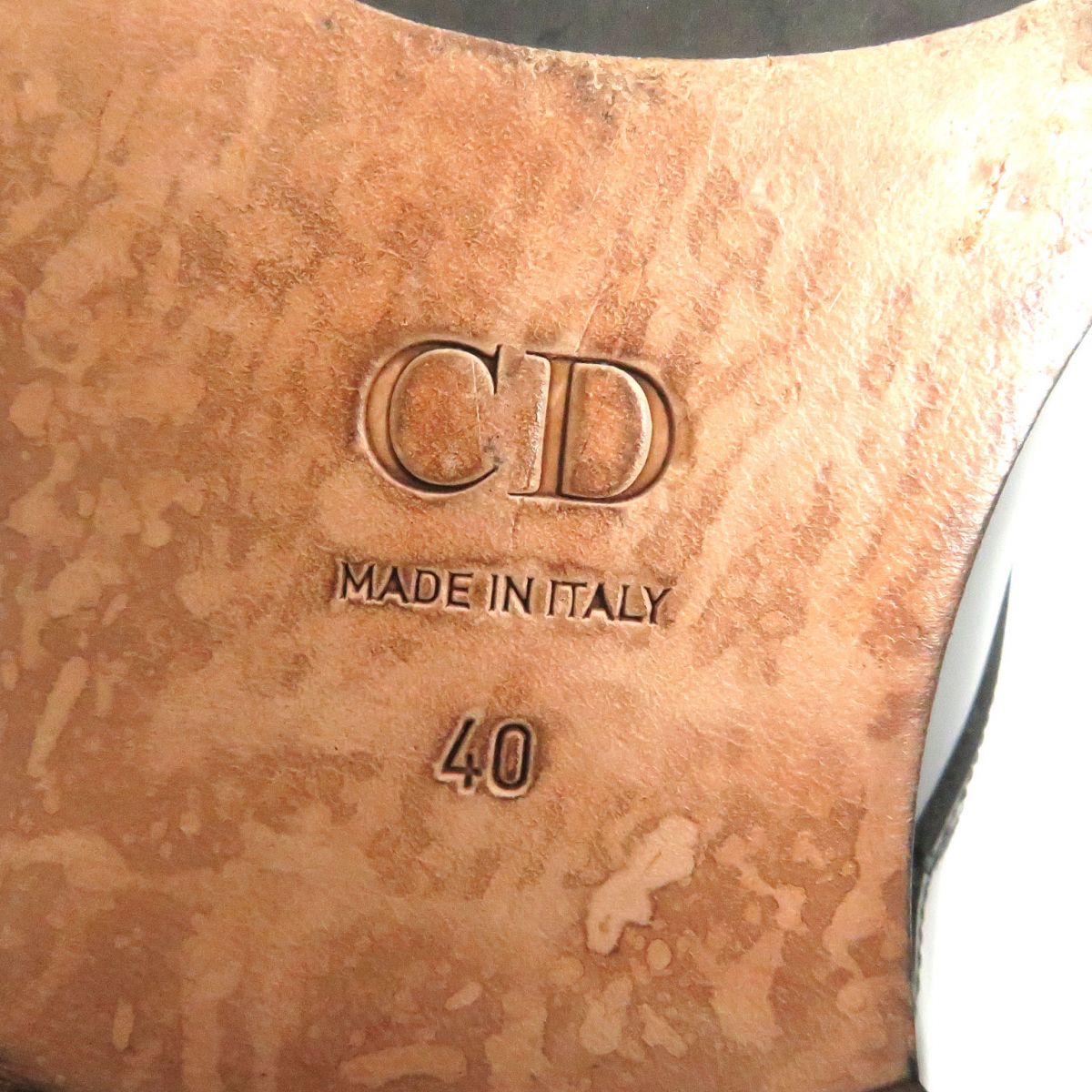 美品ディオール オム DIOR イタリア製 グラデーション 40 TIMELESS レザー ブラック ダービーシューズ メンズ オブリーク  プレーントゥ メンズ靴