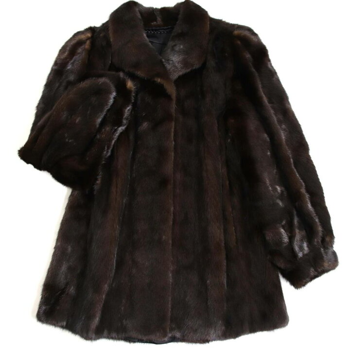 楽天市場】【中古】極美品▽LONDON LABEL MINK ミンク 本毛皮コート 