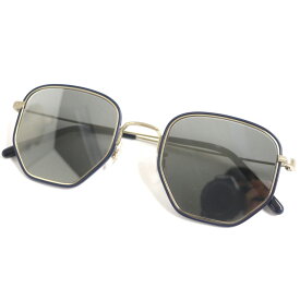 未使用品▼OLIVER PEOPLES オリバーピープルズ OV1233ST ALLAND ミラーレンズ サングラス 紺×ゴールド 50□23 145 日本製 ケース付き【中古】