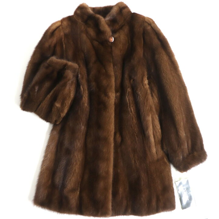楽天市場】未使用品▽ MINK スカンブラウンミンク 裏地シルク 本毛皮 