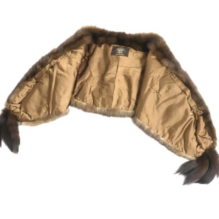 楽天市場】極美品▽SOBOL ソボル ロシアンセーブル 房付き 本毛皮大判 