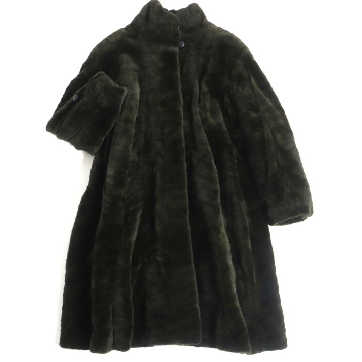 楽天市場】美品▽MINK シェアードミンク 裏地総柄 本毛皮ロングコート 