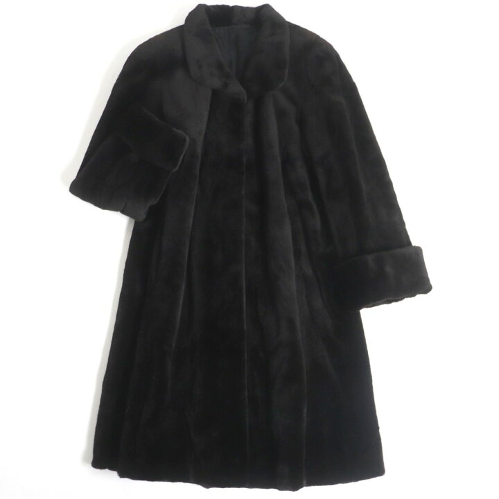 楽天市場】美品▽MINK シェアードミンク 本毛皮ロングコート ダーク 
