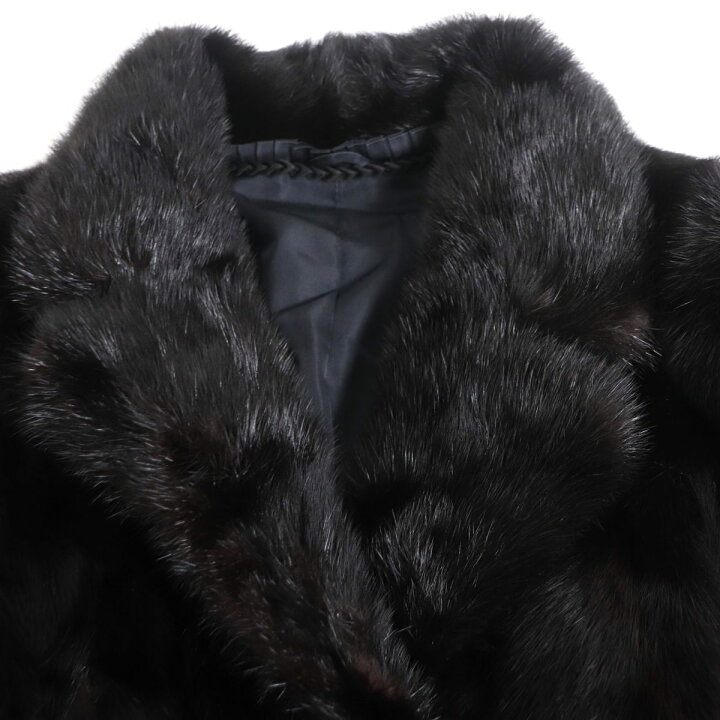 楽天市場】良品▽SAGA MINK サガミンク 本毛皮コート ダークブラウン 