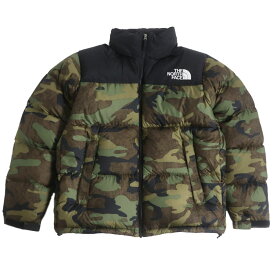 美品□ザ・ノースフェイス ND92235 NOVELTY NUPTSE JACKET フード入り ZIPUP ヌプシジャケット/ダウンジャケット M カモフラ 正規品 メンズ【中古】